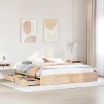 Cadre de lit sans matelas 200x200 cm bois massif de pin vidaxl
