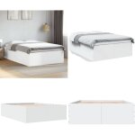 Vidaxl - cadre de lit sans matelas blanc 140x200 cm - cadre de lit - lit double - lit blanc - meuble ... Vidaxl - cadre de lit sans matelas blanc 140x200 cm - cadre de lit - lit double - lit blanc - meuble ...