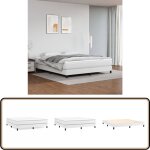 Vidaxl - cadre de lit sans matelas blanc 160x200 cm similicuir - cadre de lit - lit double - lit blanc ...