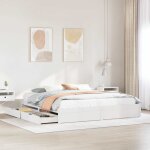 Cadre de lit sans matelas blanc 180x200 cm bois massif de pin vidaxl