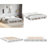 Vidaxl - cadre de lit sans matelas blanc 200x200 cm - cadre de lit - lit double - lit blanc - meuble ... Vidaxl - cadre de lit sans matelas blanc 200x200 cm - cadre de lit - lit double - lit blanc - meuble ...