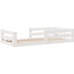 Cadre de lit sans matelas blanc 90x190 cm bois de pin massif vidaxl