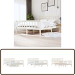 Cadre de lit sans matelas blanc bois massif 160x200 cm - cadre de lit - lit double - lit en bois - lit ... Cadre de lit sans matelas blanc bois massif 160x200 cm - cadre de lit - lit double - lit en bois - lit ...