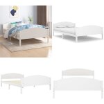 Vidaxl - cadre de lit sans matelas blanc bois de pin massif 140x200 cm - cadre de lit - lit double - ... Vidaxl - cadre de lit sans matelas blanc bois de pin massif 140x200 cm - cadre de lit - lit double - ...
