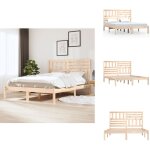 Cadre de lit sans matelas bois de pin massif 140x190 cm - cadre de lit - lit double - bois massif - tête ... Cadre de lit sans matelas bois de pin massif 140x190 cm - cadre de lit - lit double - bois massif - tête ...