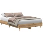 Cadre de lit sans matelas chne artisanal 120x190 cm vidaxl