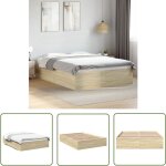 The living store - cadre de lit sans matelas chêne sonoma 120x190 cm - cadre de lit - lit double - lit ... The living store - cadre de lit sans matelas chêne sonoma 120x190 cm - cadre de lit - lit double - lit ...
