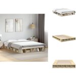 Cadre de lit sans matelas ch�ne sonoma 140x200 cm - cadre de lit - lit double - lit en bois - meuble ...