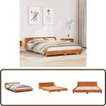Vidaxl - cadre de lit sans matelas cire marron 140x200cm bois pin massif - cadre de lit - lit double ... Vidaxl - cadre de lit sans matelas cire marron 140x200cm bois pin massif - cadre de lit - lit double ...