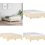 Vidaxl - cadre de lit sans matelas crème 120x190 cm tissu - cadre de lit - lit double - literie - meuble ... Vidaxl - cadre de lit sans matelas crème 120x190 cm tissu - cadre de lit - lit double - literie - meuble ...