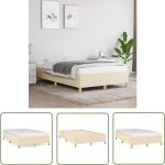 The living store - cadre de lit sans matelas crème 120x190 cm tissu - cadre de lit - lit double - literie ... The living store - cadre de lit sans matelas crème 120x190 cm tissu - cadre de lit - lit double - literie ...