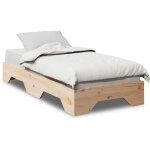 Cadre de lit sans matelas empilable 80x200 cm bois massif vidaxl