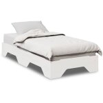 Cadre de lit sans matelas empilable blanc 80x200 cm bois massif vidaxl