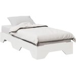 Cadre de lit sans matelas empilable blanc 90x190 cm bois massif vidaxl