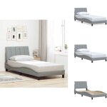Cadre de lit sans matelas gris clair 90x190 cm tissu - cadre de lit - cadres de lit - lit - meuble de ... Cadre de lit sans matelas gris clair 90x190 cm tissu - cadre de lit - cadres de lit - lit - meuble de ...