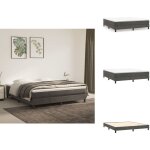 Cadre de lit sans matelas gris fonc� 180x200 cm velours - cadre de lit - lit double - lit velours - lit ...