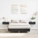 Cadre de lit sans matelas noir 135x190 cm bois d'ing�nierie vidaxl