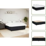 Cadre de lit sans matelas noir 200x200 cm velours - cadre de lit - cadres de lit - sommier - meuble de ...