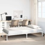 Cadre de lit sans matelas pliable blanc 90x190 cm acier vidaxl Cadre de lit sans matelas pliable blanc 90x190 cm acier vidaxl