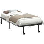 Cadre de lit sans matelas pliable noir 90x200 cm acier vidaxl Cadre de lit sans matelas pliable noir 90x200 cm acier vidaxl