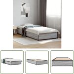 The living store - cadre de lit sans matelas sonoma gris 90x190 cm - cadre de lit - lit double - sommier ...