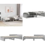 Cadre de lit sans matelas sonoma gris 90x190 cm - cadre de lit enfant - lit junior - lit en bois - lit ...