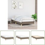 The living store - cadre de lit sans matelas taupe 80x200 cm tissu - cadre de lit - lit double - literie ...