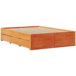 Cadre de lit sans matelas avec tiroirs 140x190 cm bois de pin vidaxl Cadre de lit sans matelas avec tiroirs 140x190 cm bois de pin vidaxl