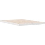 Cadre de lit surlev blanc 140 x 210 cm bois de pin massif vidaxl