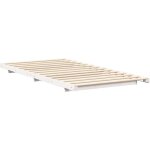 Cadre de lit surélevé blanc 90 x 190 cm bois massif en pin vidaxl Cadre de lit surélevé blanc 90 x 190 cm bois massif en pin vidaxl