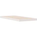 Cadre de lit surlev blanc 90 x 210 cm bois de pin massif vidaxl