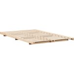 Cadre de lit surélevé marron 120 x190 cm bois massif en pin vidaxl Cadre de lit surélevé marron 120 x190 cm bois massif en pin vidaxl