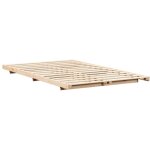 Cadre de lit sur�lev� marron 140 x 190 cm bois massif en pin vidaxl