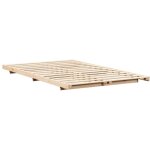 Cadre de lit sur�lev� marron 140 x 190 cm bois massif en pin vidaxl