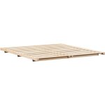 Cadre de lit sur�lev� marron 180 x 210 cm bois massif en pin vidaxl
