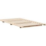 Cadre de lit surélevé marron 90 x 200 cm bois massif en pin vidaxl Cadre de lit surélevé marron 90 x 200 cm bois massif en pin vidaxl