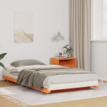 Cadre de lit sur�lev� marron cire 80 x 220 cm vidaxl
