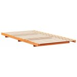 Cadre de lit surélevé marron cire 90 x 220 cm vidaxl Cadre de lit surélevé marron cire 90 x 220 cm vidaxl