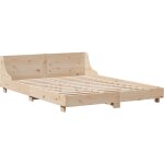 Cadre de lit sans matelas 140x190 cm bois de pin massif vidaxl