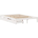 Cadre de lit avec tiroirs sans matelas blanc 140x190 cm vidaxl Cadre de lit avec tiroirs sans matelas blanc 140x190 cm vidaxl