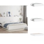 Cadre de lit avec tiroirs sans matelas blanc 180x200 cm - cadre de lit - lit double - tiroir lit - lit ...