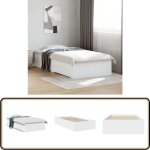 Cadre de lit avec tiroirs sans matelas blanc 90x190 cm - cadre de lit - lit double - meuble de chambre ... Cadre de lit avec tiroirs sans matelas blanc 90x190 cm - cadre de lit - lit double - meuble de chambre ...