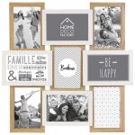 Cadre mura pour 9 photos, multi - cadres, blanc