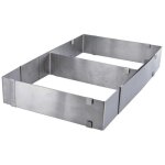 Cadre � p�tisserie extensible en acier inoxydable avec s�parateur amovible