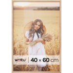 Cadre photo 40x60 cm woltu, cadre en bois massif, d�coration murale ou sur table, avec passe partout, ...