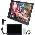 Cadre photo cadre photo numrique de 15. 4 pouces, cran ips 1280 x 800, calendrier, fonction horloge, ...