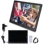 Cadre photo numrique de 15. 4 pouces, cran ips 1280 x 800, calendrier, fonction horloge, musique, photo, ...