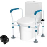 Cadres de scurit pour toilettes pour personnes ges rehausseur toilette adulte avec hauteur 65, 5 ...
