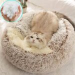 (caf�)panier pour chat, anti stress extra doux lit pour chat grotte niche chat apaisant panier de chien ...