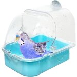 Cage de bain pour oiseaux, 1 pice, multifonction, pour perroquet, bain, douche, accessoires pour petits ...